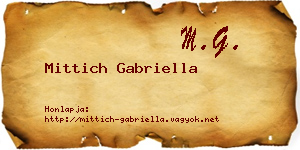 Mittich Gabriella névjegykártya