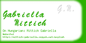 gabriella mittich business card